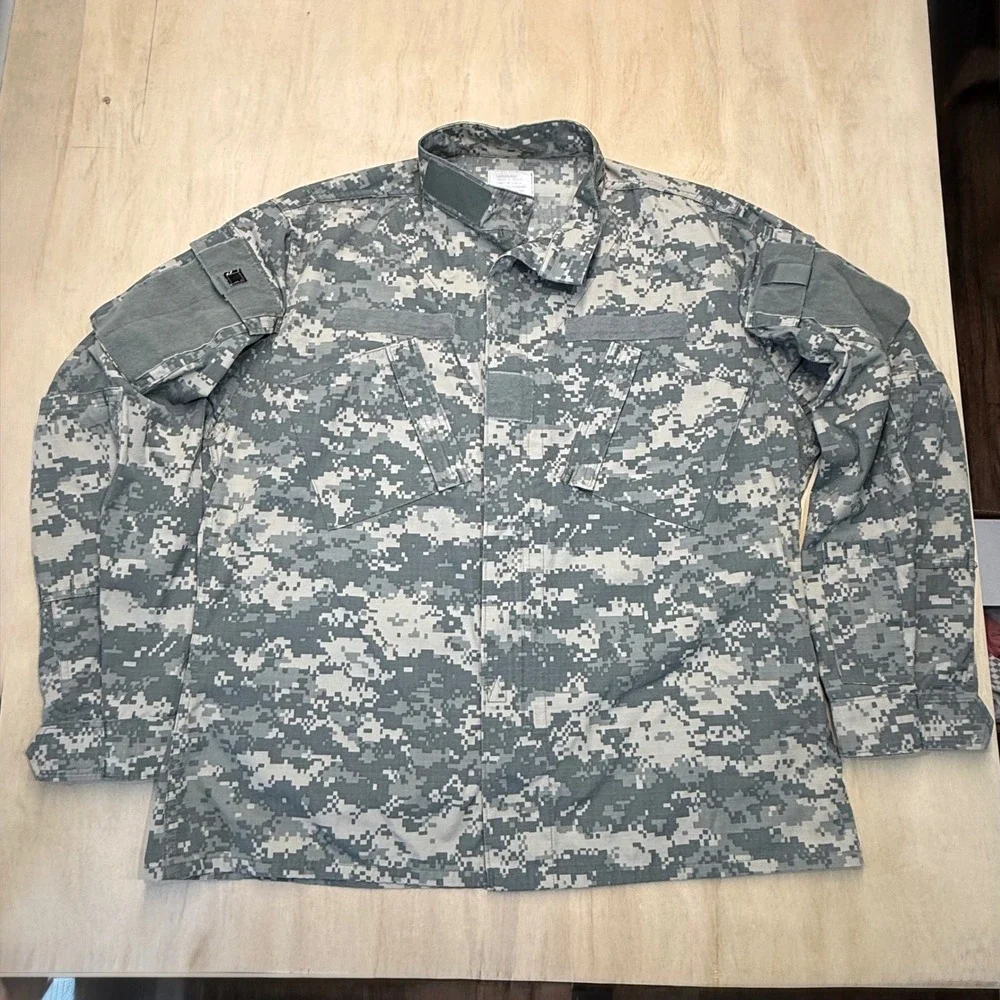 US‎ Army ACU Combat Uniform Coat UCP Digital Camo Large Long Ripstop Jacket